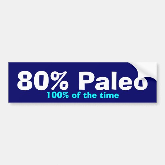 80% Paleo Bumper Bumpersticker (Voorkant)