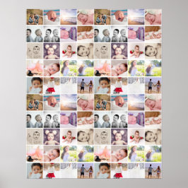 80 Persoonlijke Fotocollage (20 herhalend) Poster