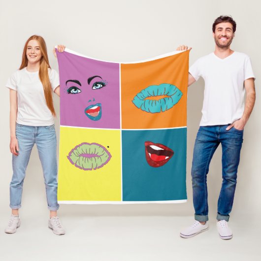 80 Pop Art Fleece Deken (In situ)
