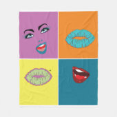 80 Pop Art Fleece Deken (Voorkant)