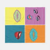 80 Pop Art Fleece Deken (Voorkant (Horizontaal))
