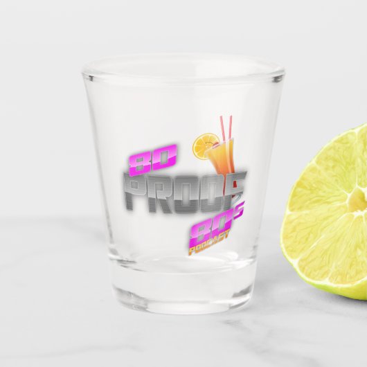 80 Proef 80 s Podcast Shot Glass Glas (Voorkant)