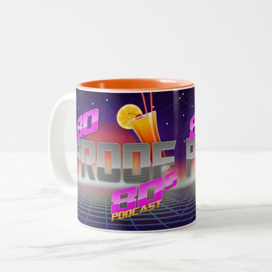 80 Proof 80s Podcast Nieuwe Mok (Voorkant links)