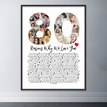 80 redenen waarom we van je houden 80ste verjaarda poster<br><div class="desc">Vier liefde en creëer blijvende herinneringen met deze Reasons Why I Love You Photo Collage. Deze aanpasbare sjabloon stelt u in staat om een oprecht en gepersonaliseerd cadeau te maken dat perfect is voor verschillende gelegenheden, van huwelijksjubilea tot verjaardagen, Valentijnsdag of gewoon omdat. Redenen Waarom ik van je hou -...</div>