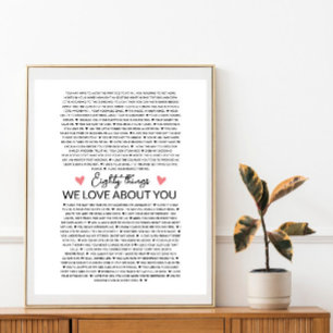 80 redenen waarom we van je houden verjaardagscade poster