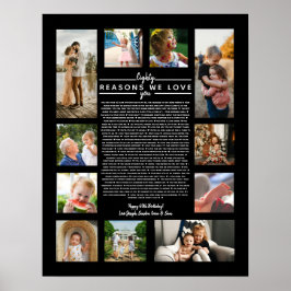 80 redenen waarom we van je houden verjaardagscade poster