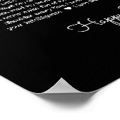 80 redenen waarom we van je houden zwart-wit poster (Hoek)