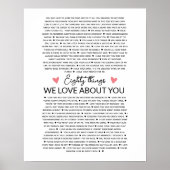 80 redenen waarom we van je verjaardagscadeau houd poster (Voorkant)