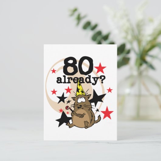 80 Reeds 's avonds Briefkaart (Staand voorkant)