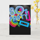 80 Retro Partij Kaart (Gele Bloem)