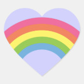 80 Retro Rainbow Heart Stickers (Voorkant)