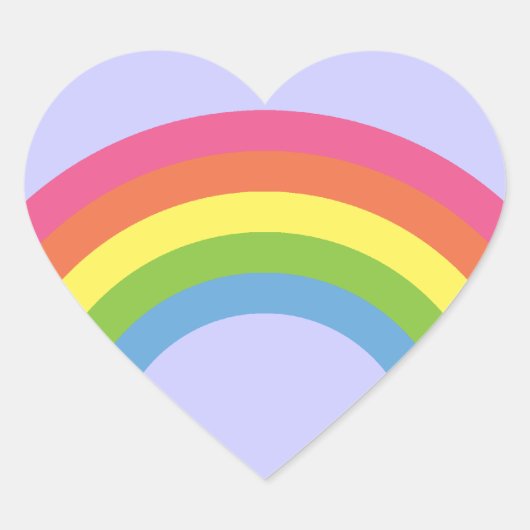 80 Retro Rainbow Heart Stickers (Voorkant)