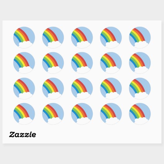 80 Retro Rainbow Stickers (Vel)