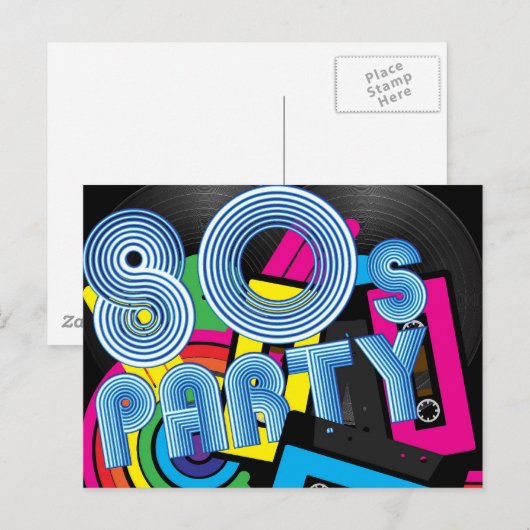 80 Retropartij Briefkaart (Voorkant / Achterkant)