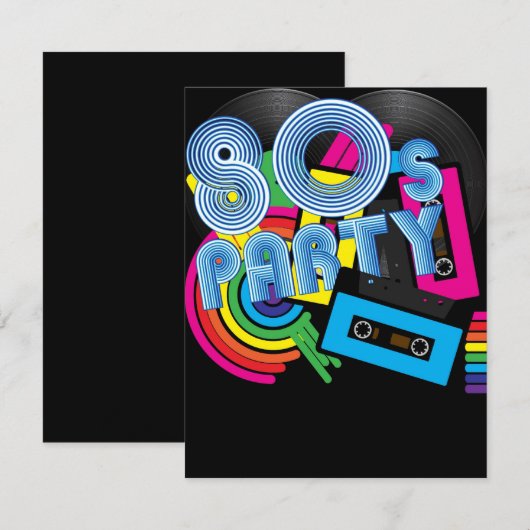 80 Retropartij Kaart (Voorkant / Achterkant)