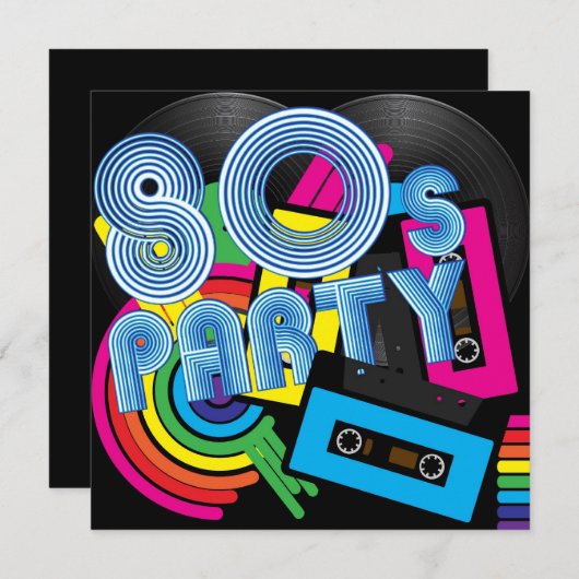 80 Retropartij Kaart (Voorkant / Achterkant)