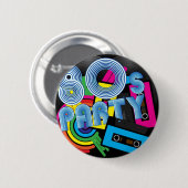 80 Retropartij Ronde Button 5,7 Cm (Voorkant /achterkant)