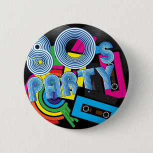 80 Retropartij Ronde Button 5,7 Cm