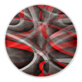 80 rode witte en grijze gelaagde curven keramische knop (Voorkant)