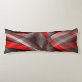 80 rode witte en grijze gelaagde curven lichaamskussen (Voorkant)