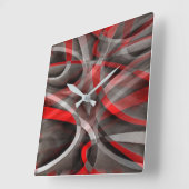 80 rode witte en grijze gelaagde curven vierkante klok (Hoek)