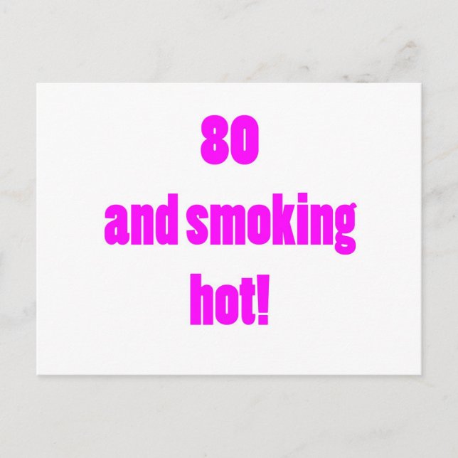 80 Roken, warm Briefkaart (Voorkant)