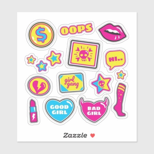80’s-90’s Retro stickers (Vel)