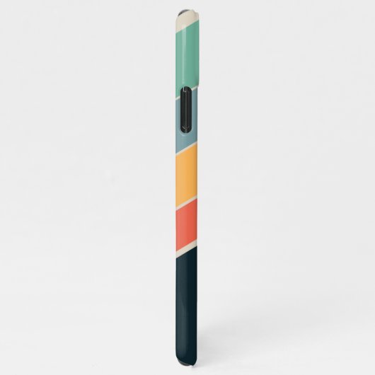 80 s  esthetisch Stripe stijlvol monogram iPhone Hoesje (Rechterkant)