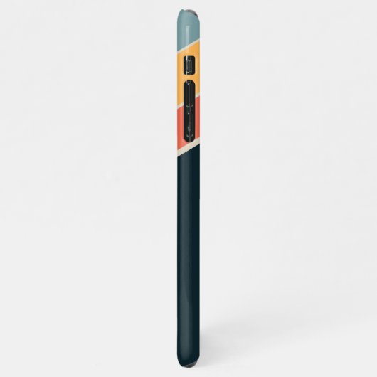 80 s esthetisch Stripe stijlvol monogram iPhone Hoesje (Linkerkant)