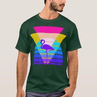 80 s Flamingo Nostalgic Graphic T-shirt