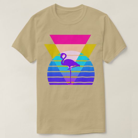 80 s Flamingo Nostalgic Graphic T-shirt (Design voorkant)