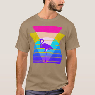 80 s Flamingo Nostalgic Graphic T-shirt
