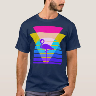 80 s Flamingo Nostalgic Graphic T-shirt
