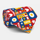 '80 s Forever Love Pop Art Design Stropdas (Opgerold)