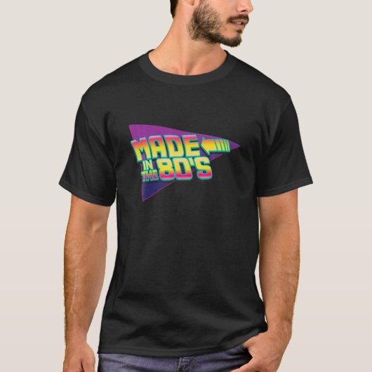 80 s Grafisch t-shirt meer dan 50 Verjaardagscade (Voorkant)