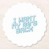 80 s Lover Kartonnen Onderzetters (Voorkant)