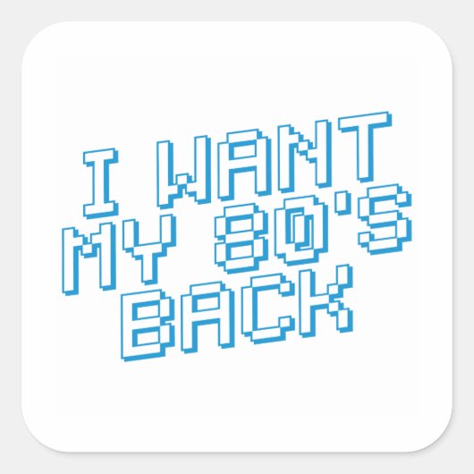 80 s Lover Vierkante Sticker (Voorkant)