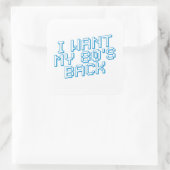 80 s Lover Vierkante Sticker (Tas)