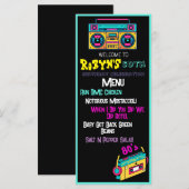 80’s of 90s Thema Verjaardag Uitnodiging (Voorkant / Achterkant)