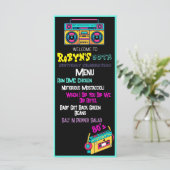 80’s of 90s Thema Verjaardag Uitnodiging (Staand voorkant)