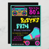 80’s of 90s Thema Verjaardag Uitnodiging (Voorkant / Achterkant)