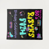 80’s of 90s Thema Verjaardag Uitnodiging Wandkleed (Voorkant (horizontaal))