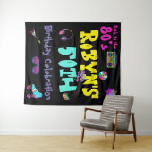 80’s of 90s Thema Verjaardag Uitnodiging Wandkleed (In Situ (horizontaal))