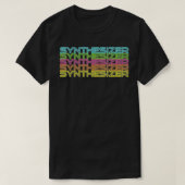 80 s Retro analoge Synthwave modulair Synthesiz T-shirt (Design voorkant)