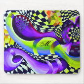 80`s Retro Geometrisch Patroon Muismat (Voorkant)