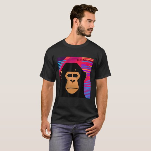 80 s Synthwave Be Monk T-shirt (Voorkant volledig)