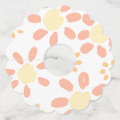 80 So what Funny Flower Waterverf 80th Birthday Wijnglaslabel (Achterkant)