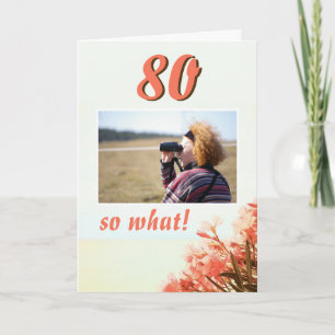 80 so What Oleander Bloem 80ste Verjaardag Foto Kaart