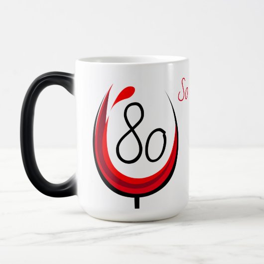 80 So What Wine Glass Inspirerend 80ste verjaardag Magische Mok (Links)