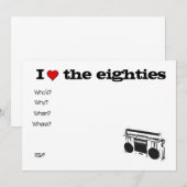 80-stereo-uitnodiging kaart (Voorkant / Achterkant)